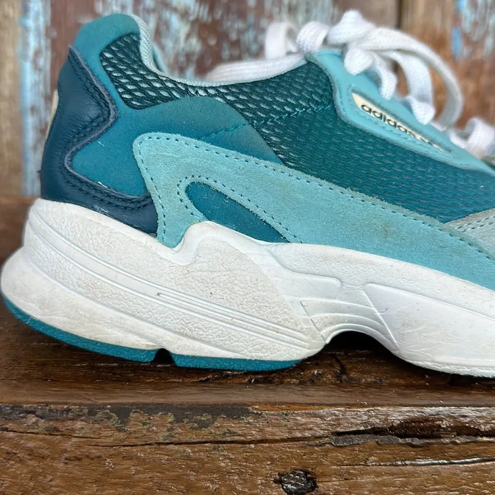 Adidas Women's Blue Falcon Chunky 90s Inspired Suede Sneakers Size 8 - Picture 4 of 13